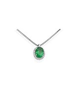 Collier Donna Oro Femme Luce in Or blanc Smeraldo DHPE7877.006